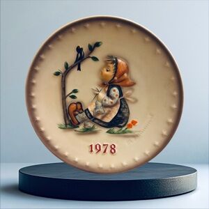 VTG PLATE GOEBEL-PORZELLAN Hand Painted 8th ANNUAL 1978 Rodental W.Germany.